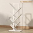 Bibliothèque Ylreven étagère arbre 7 niveaux anti basculement blanc