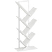 Bibliothèque Ylreven étagère arbre 7 niveaux anti basculement blanc