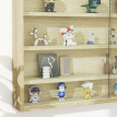 Ylorval Vitrine murale 5 étagères ajustables verre bois naturel