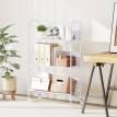 Melier chariot porte livres moderne à roulettes blanc