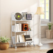 Melier chariot porte livres moderne à roulettes blanc