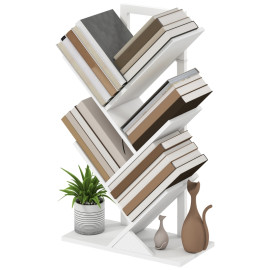 Ilial Étagère arbre bibliothèque salon chambre blanc