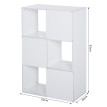 Kalisson étagère contemporaine 6 casiers bois blanc