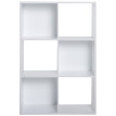 Kalisson étagère contemporaine 6 casiers bois blanc