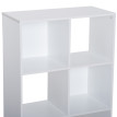 Kalisson étagère contemporaine 6 casiers bois blanc