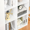 Kalisson étagère contemporaine 6 casiers bois blanc