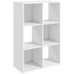 Kalisson étagère contemporaine 6 casiers bois blanc