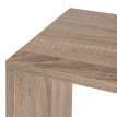 Étagère Bibliothèque Berin design moderne bois 3 étagères blanc naturel