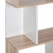 Étagère Bibliothèque Berin design moderne bois 3 étagères blanc naturel