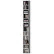 Terven Bibliothèque porte CD 12 étagères Gris