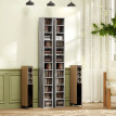 Terven Bibliothèque porte CD 12 étagères Gris