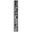 Terven Bibliothèque porte CD 12 étagères Gris