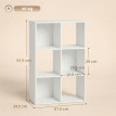 Vilos Étagère sur pied 3 niveaux étroite rangement salon bureau Blanc