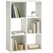 Vilos Étagère sur pied 3 niveaux étroite rangement salon bureau Blanc