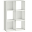Vilos Étagère sur pied 3 niveaux étroite rangement salon bureau Blanc