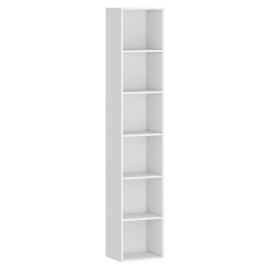 Bibliothèque Harel 6 étagères gain de place Blanc