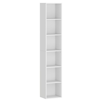 Bibliothèque Harel 6 étagères gain de place Blanc