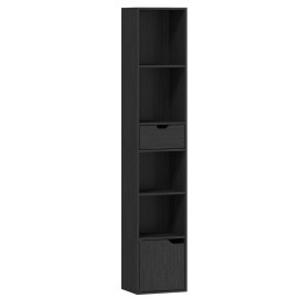 Bibliothèque Felia étagère de rangement compacte noir