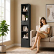 Bibliothèque Felia étagère de rangement compacte noir