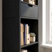 Bibliothèque Felia étagère de rangement compacte noir