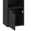Bibliothèque Felia étagère de rangement compacte noir