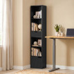 Bibliothèque Felia étagère de rangement compacte noir