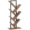 Étagère à livres Maruven design arbre rangement bureau marron rustique