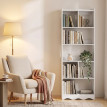 Bibliothèque Ylis étagère ouverte nordique 6 niveaux blanche