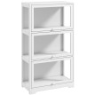 Delian Vitrine d'Exposition pour Figurines 3 Niveaux Acrylique Blanc