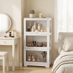 Delian Vitrine d'Exposition pour Figurines 3 Niveaux Acrylique Blanc