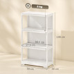 Delian Vitrine d'Exposition pour Figurines 3 Niveaux Acrylique Blanc
