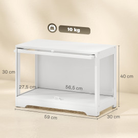 Vitrine d'exposition Montois acrylique figurines collection blanc