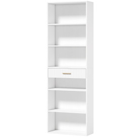 Bibliothèque Celiorio étagère rangement moderne blanc
