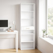 Bibliothèque Celiorio étagère rangement moderne blanc