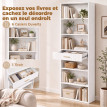 Bibliothèque Celiorio étagère rangement moderne blanc