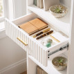 Bibliothèque Celiorio étagère rangement moderne blanc