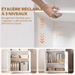 Bibliothèque Berys meuble de rangement étagère haute 6 niveaux blanche