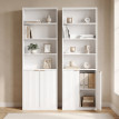Bibliothèque Berys meuble de rangement étagère haute 6 niveaux blanche