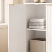 Bibliothèque Berys meuble de rangement étagère haute 6 niveaux blanche