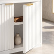 Bibliothèque Berys meuble de rangement étagère haute 6 niveaux blanche