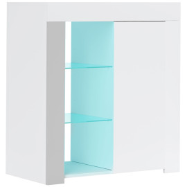 Buffet Aurel LED RGB rangement blanc
