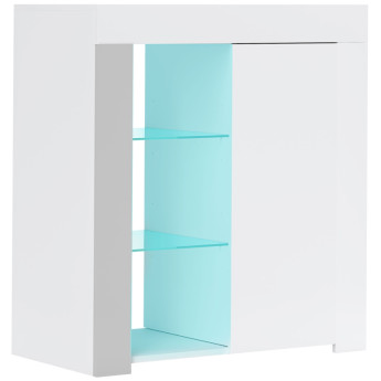 Buffet Aurel LED RGB rangement blanc