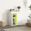 Buffet Aurel LED RGB rangement blanc