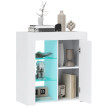 Buffet Aurel LED RGB rangement blanc