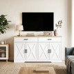 Buffet Celuian meuble de cuisine style ferme blanc