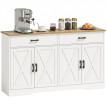 Buffet Celuian meuble de cuisine style ferme blanc