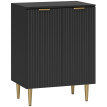 Buffet Elio meuble de rangement cuisine 2 portes étagère réglable noir