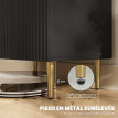 Buffet Elio meuble de rangement cuisine 2 portes étagère réglable noir