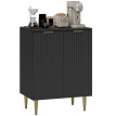 Buffet Elio meuble de rangement cuisine 2 portes étagère réglable noir