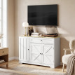 Buffet Doriel campagne rangement cuisine blanc naturel